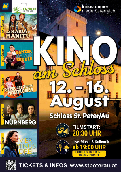 Tolle Filme gepaart mit Live-Musik und Kulinarik wird bei Kino am Schloss geboten.