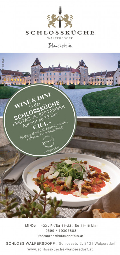 Wine & Dine in Kooperation mit Weingut Dam
