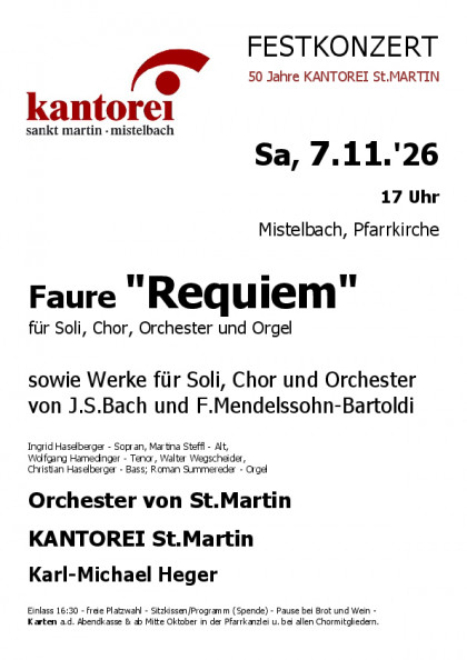 Festkonzert mit der Kantorei St. Martin