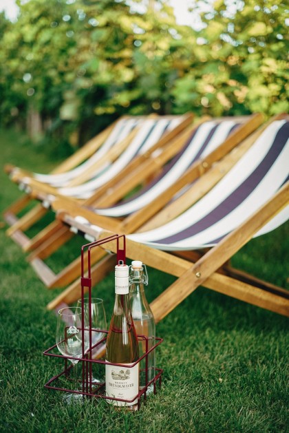 Picknick-Feeling im Weingarten.