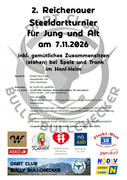 2. Steeldartturnier