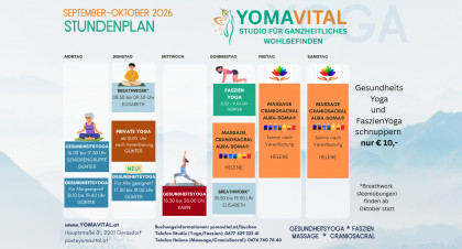 Yomavital Yogastudio Stundenplan