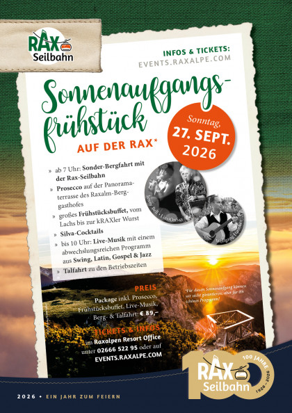 Sonnenaufgangsfrühstück auf der Rax