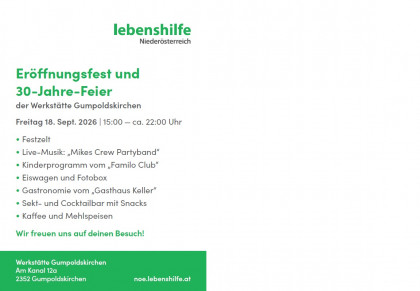 Eröffnung Werkstätte Lebenshilfe