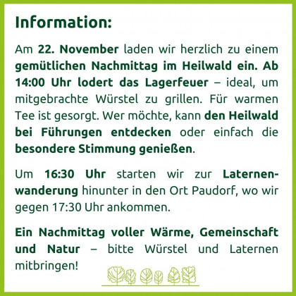 Flyer Seite 2 - Spätherbst im Heilwald
