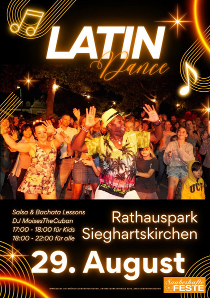 DJ Moisesthecuban tanzt im Rathauspark Sieghartskirchen