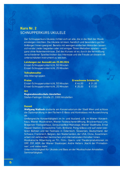 Sommer – Musik und Kreativwoche - S8