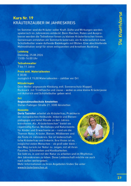 Sommer – Musik und Kreativwoche - S27
