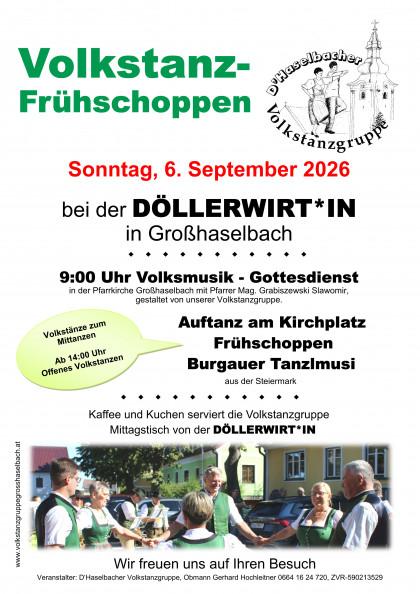 Einladung zu unserem Volkstanz-Frühschoppen