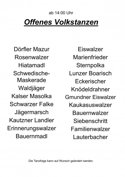 Offenes Volkstanzen 2026