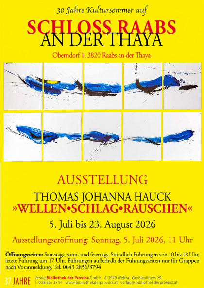 Plakat zur Ausstellung Thomas Johanna Hauck „WELLEN•SCHLAG•RAUSCHEN“