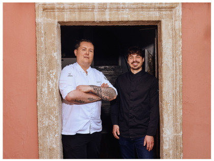 Marco Gangl und Matthias Schütz kochen im Heurigenhof Bründlmayer groß auf.