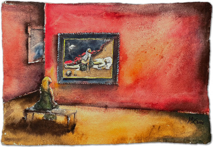 "Aufblickende Erlösung" Aquarell 38x56cm