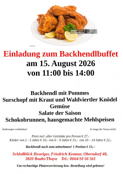 Backhendl vom Buffet