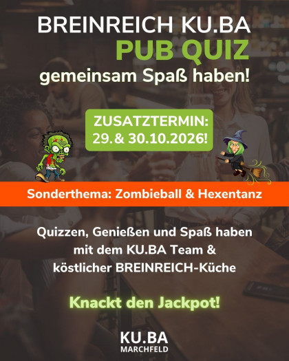KU.BA Pub-Quiz, Zombieball & Hexentanz