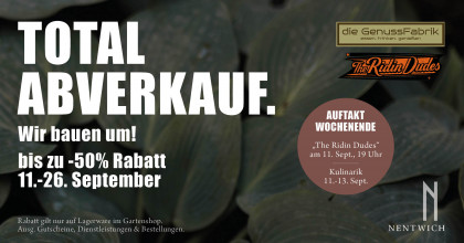 Totalabverkauf mit Rahmenprogramm am Auftaktwochenende
