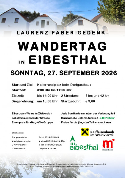 Laurenz Faber Gedenkwandertag in Eibesthal