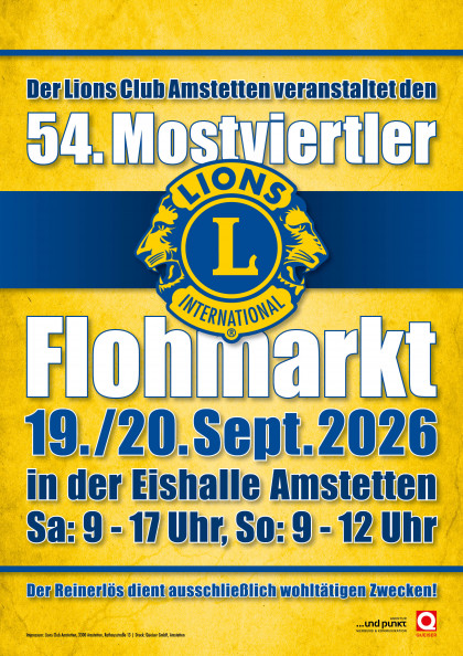 54. Mostviertler Flohmarkt des Lions Clubs Amstetten