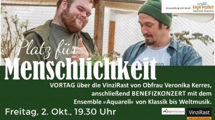 Platz für Menschlichkeit – Vortrag & Benefizkonzert