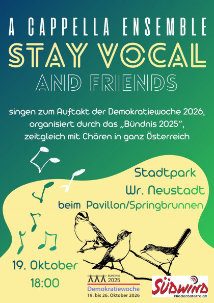 Stay Vocal - Singen zum Start der österreichweiten Demokratiewoche 2026