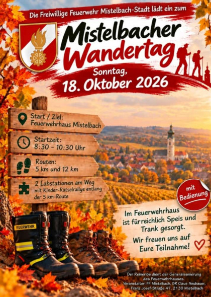 Mistelbacher Wandertag der Freiwilligen Feuerwehr Mistelbach