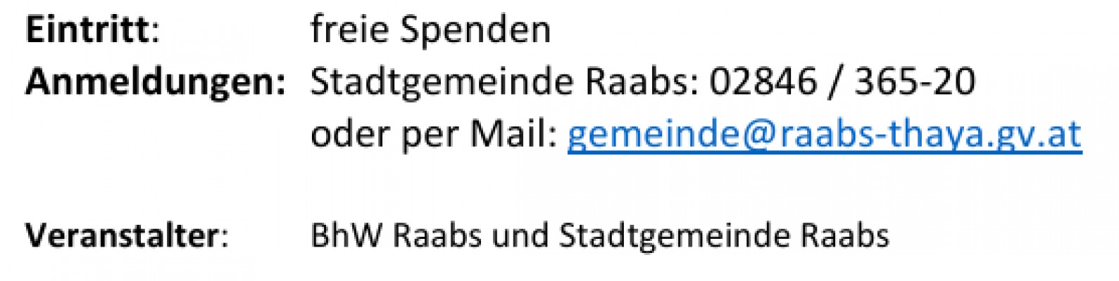 Stadtgemeinde Raabs an der Thaya
