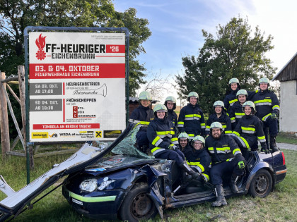 Die Mannschaft der FF Eichenbrunn freut sich auf den FF-Heurigen am 3. & 4. Oktober.