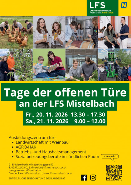 Tage der offenen Tür an der LFS Mistelbach