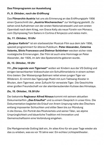 70 Jahre Kino Golling