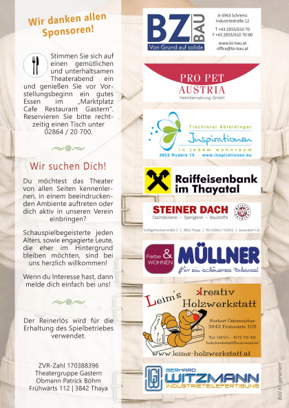 Folder Theatergruppe Gastern