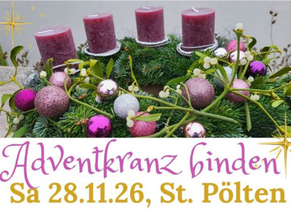 Adventkranz binden