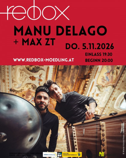 Manu Delago und Max ZT 05.11.26 Plakat