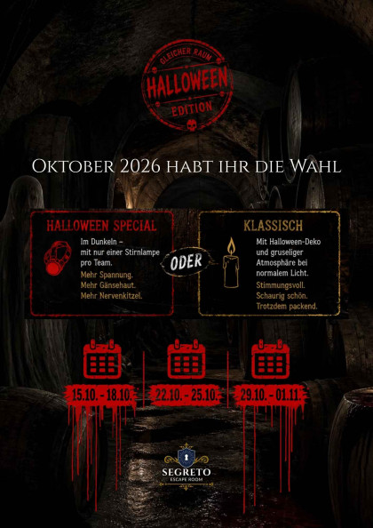 Halloween Edition im Segreto Escape Room 