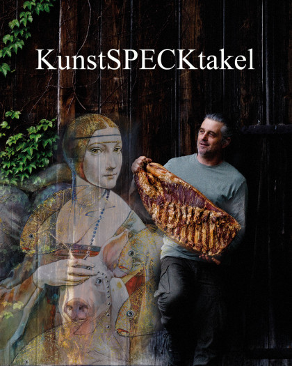 Werk von Christine Buchner mit Toni Maurer und Speck vom DurcoSchwein
