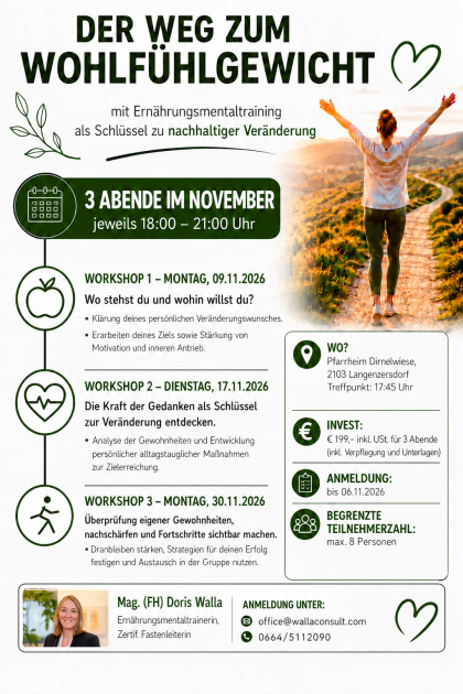 Mit Leichtigkeit zum Wohlfühlgewicht November 2026