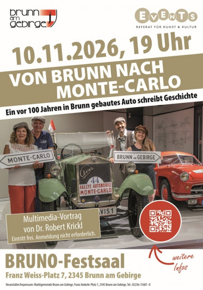 Plakat "Von Brunn nach Monaco"