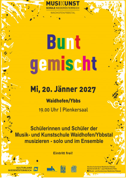 Bunt gemischt 2027 im Plenkersaal