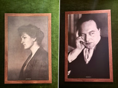 Alma Mahler und Franz Werfel fotografiert im Knappenhof in Reichenau
