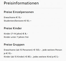 Eintrittspreise