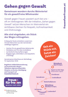 Flyer Gehen gegen Gewalt Infos