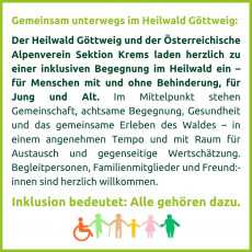Flyer Seite 2 - Inklusionsangebot im Heilwald Göttweig