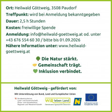Flyer Seite 3 - Inklusionsangebot im Heilwald Göttweig