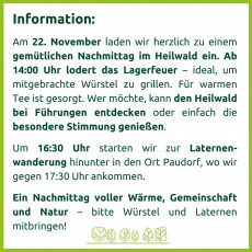 Flyer Seite 2 - Spätherbst im Heilwald