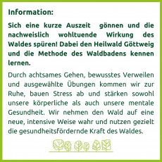 Flyer Seite 2 - Kurze Auszeit im Wald