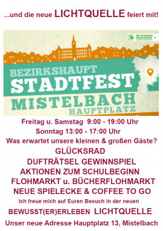 Stadtfest mit der Lichtquelle