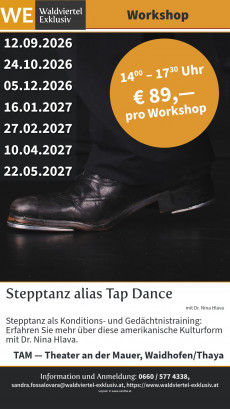 Titelbild zum Workshop Stepptanz (American Tap) mit Dr. Nina Hlava